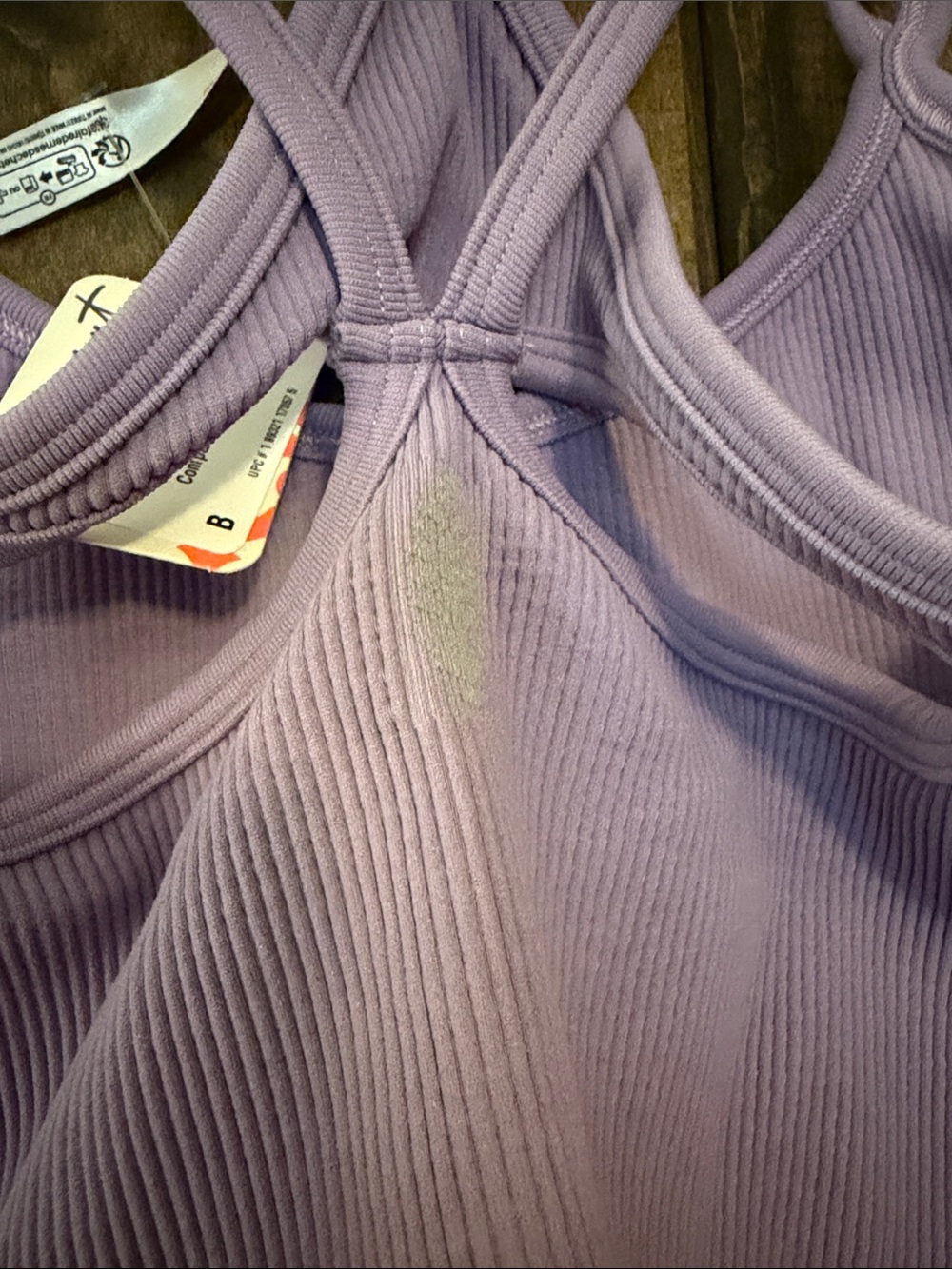 NWT Women’s Lilac Ribbed Strappy Cami Top - Picture 4 of 6